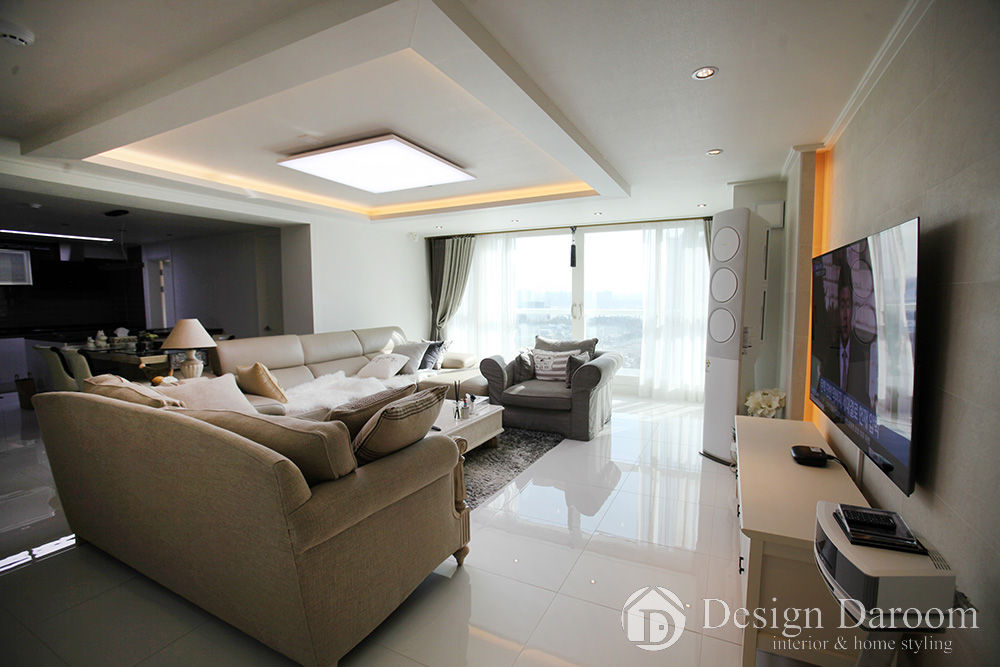 광장동 현대홈타운 53평형, Design Daroom 디자인다룸 Design Daroom 디자인다룸 Living room