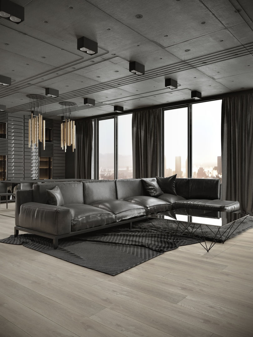 Дизайн интерьера Luxury apartment, EPdesign EPdesign 现代客厅設計點子、靈感 & 圖片