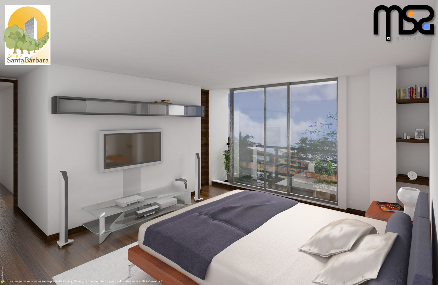 Vista interior homify Dormitorios de estilo moderno