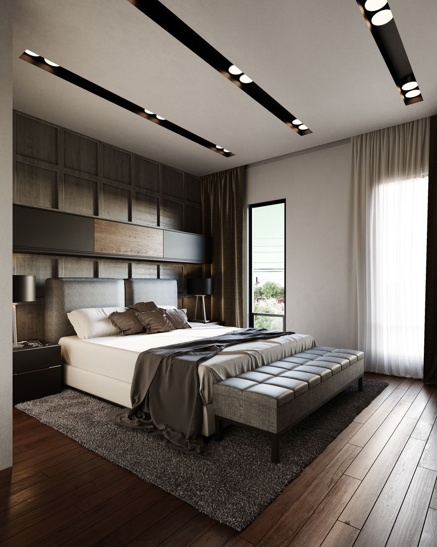 DEPARTAMENTOS U + , Adriel Padilla Arquitectos Adriel Padilla Arquitectos Modern style bedroom Wood Wood effect