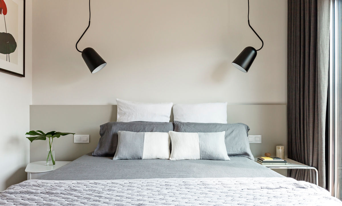 Reforma habitación doble vivienda Sezam Studio Dormitorios minimalistas Madera Acabado en madera