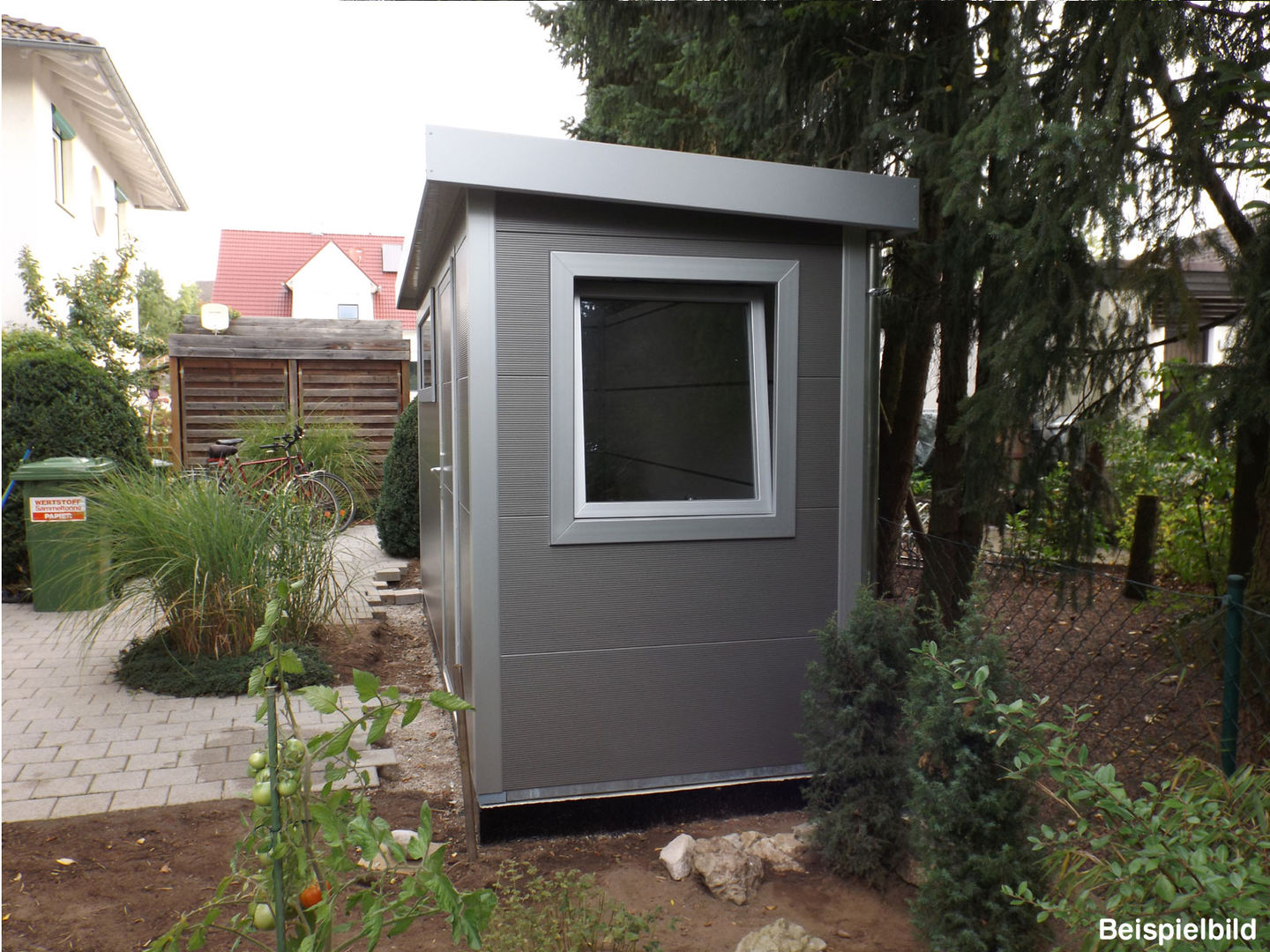 GO-ISO - hochwertiges Gartenhaus isoliert 4,50 x 1,50 m, Trapezblech Gonschior oHG Trapezblech Gonschior oHG Garden Shed میٹل