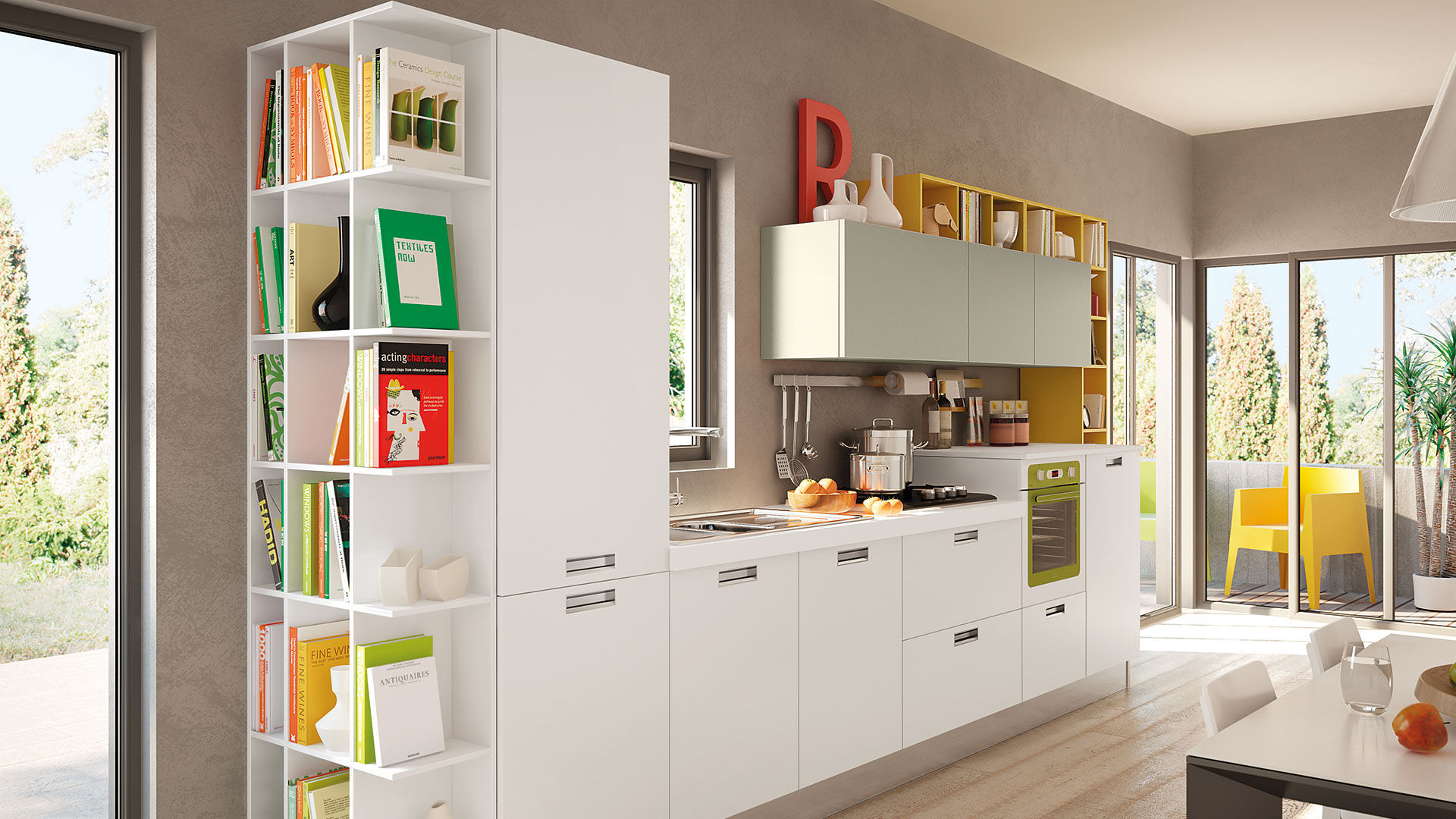 homify Modern style kitchen Cabinets & shelves