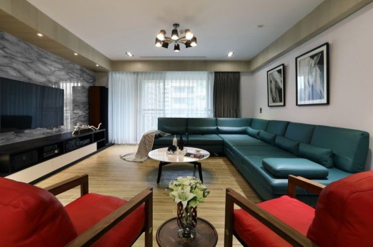 人文自然派的no.229舍, 喬克諾空間設計 喬克諾空間設計 Modern living room