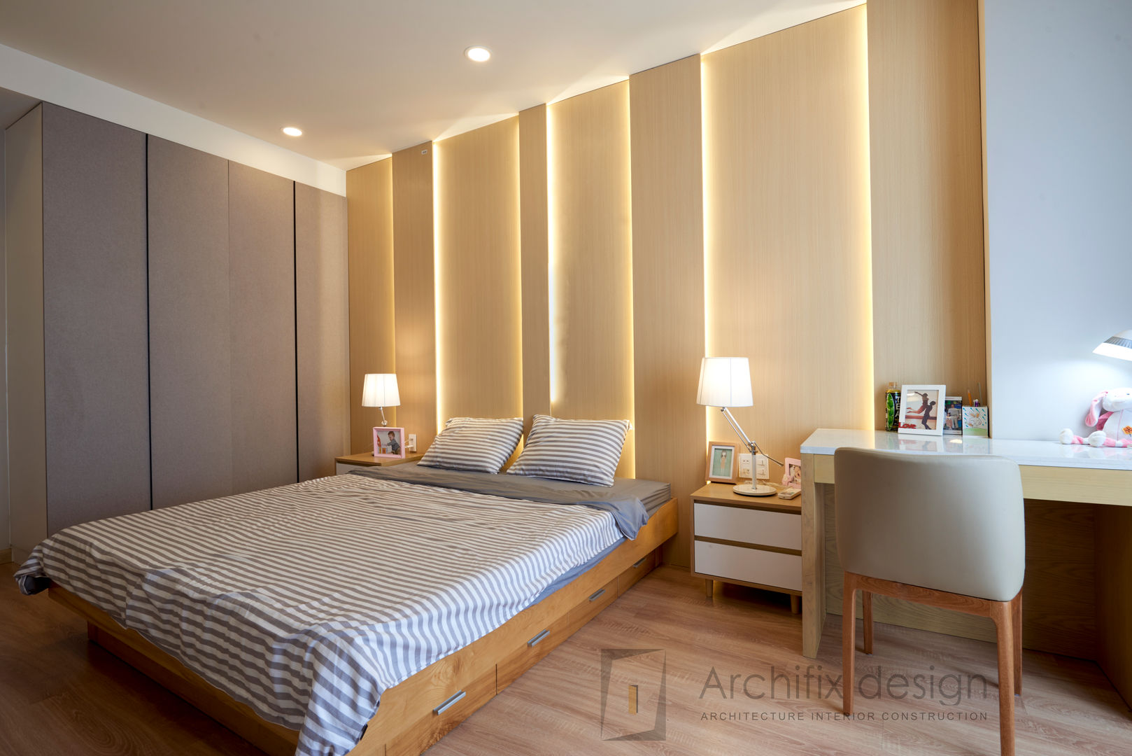 DỰ ÁN THIẾT KẾ THI CÔNG : CẢI TẠO NHÀ PHỐ - NHÀ Ở TƯ NHÂN, Archifix Design Archifix Design Modern style bedroom