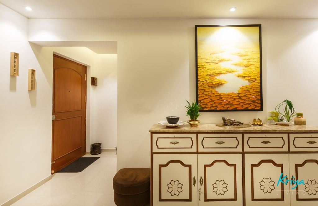 3 BHK Apartment - Fairmont Towers, Bengaluru, KRIYA LIVING KRIYA LIVING ห้องนั่งเล่น