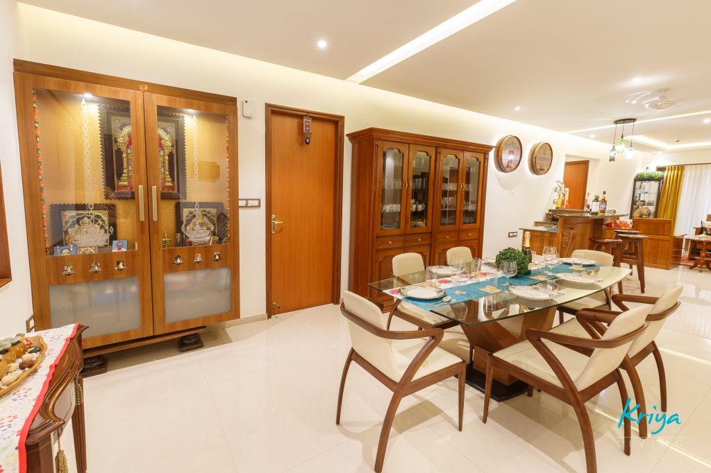 3 BHK Apartment - Fairmont Towers, Bengaluru, KRIYA LIVING KRIYA LIVING ห้องทานข้าว