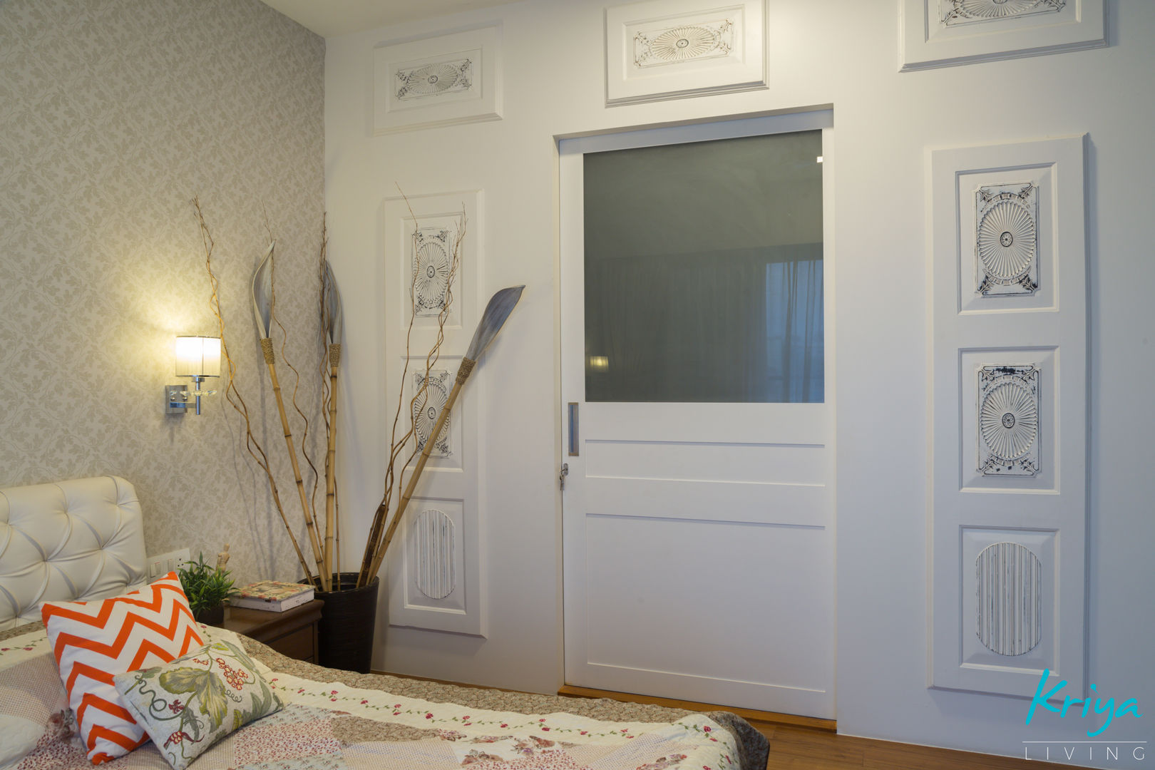 3 BHK Apartment - Raheja Pebble Bay, KRIYA LIVING KRIYA LIVING Modern style bedroom