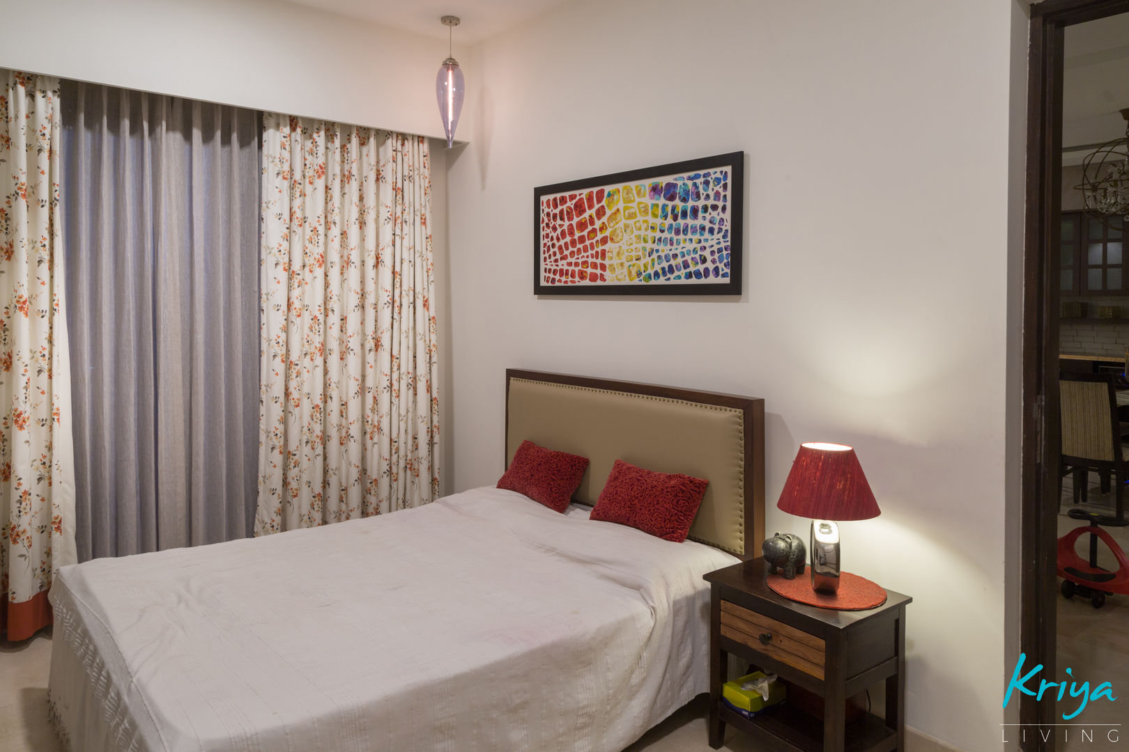 3 BHK Apartment - Raheja Pebble Bay, KRIYA LIVING KRIYA LIVING غرفة نوم
