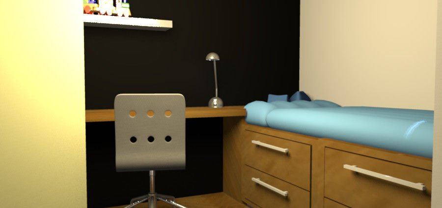 Un dormitorio que se transforma con los años, Minimalistika.com Minimalistika.com Kamar tidur anak Parket Multicolored