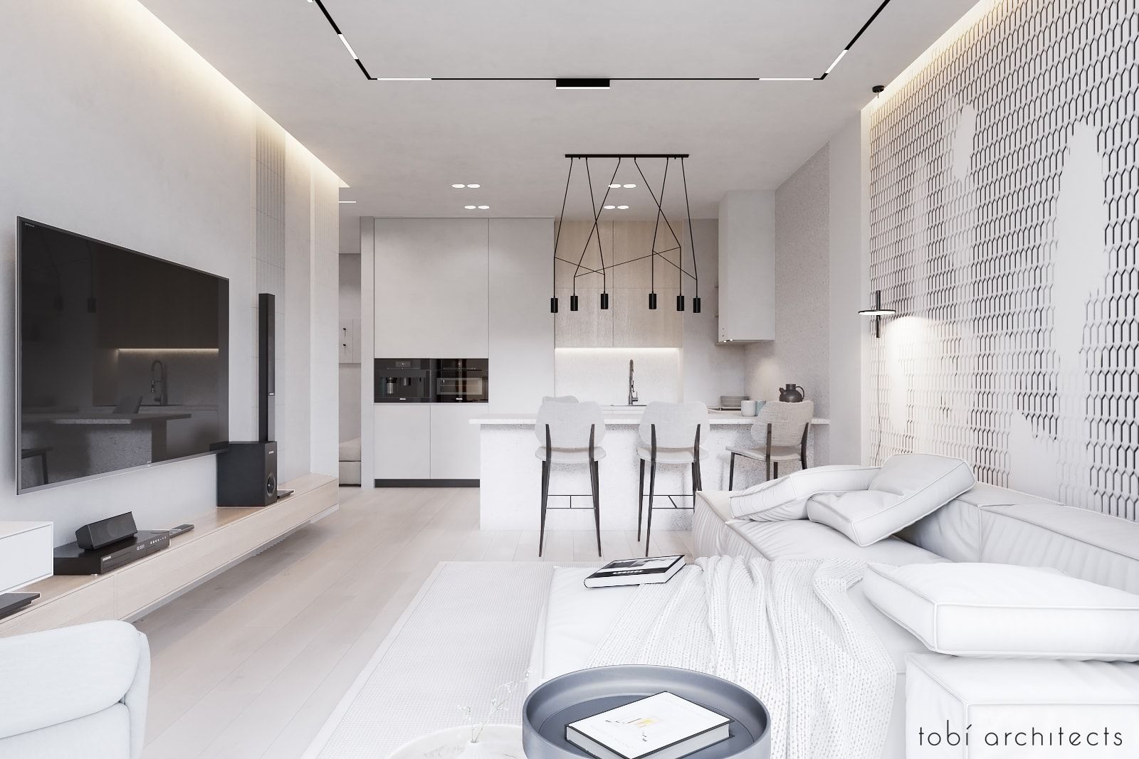 WHITE BREATH Tobi Architects Living room