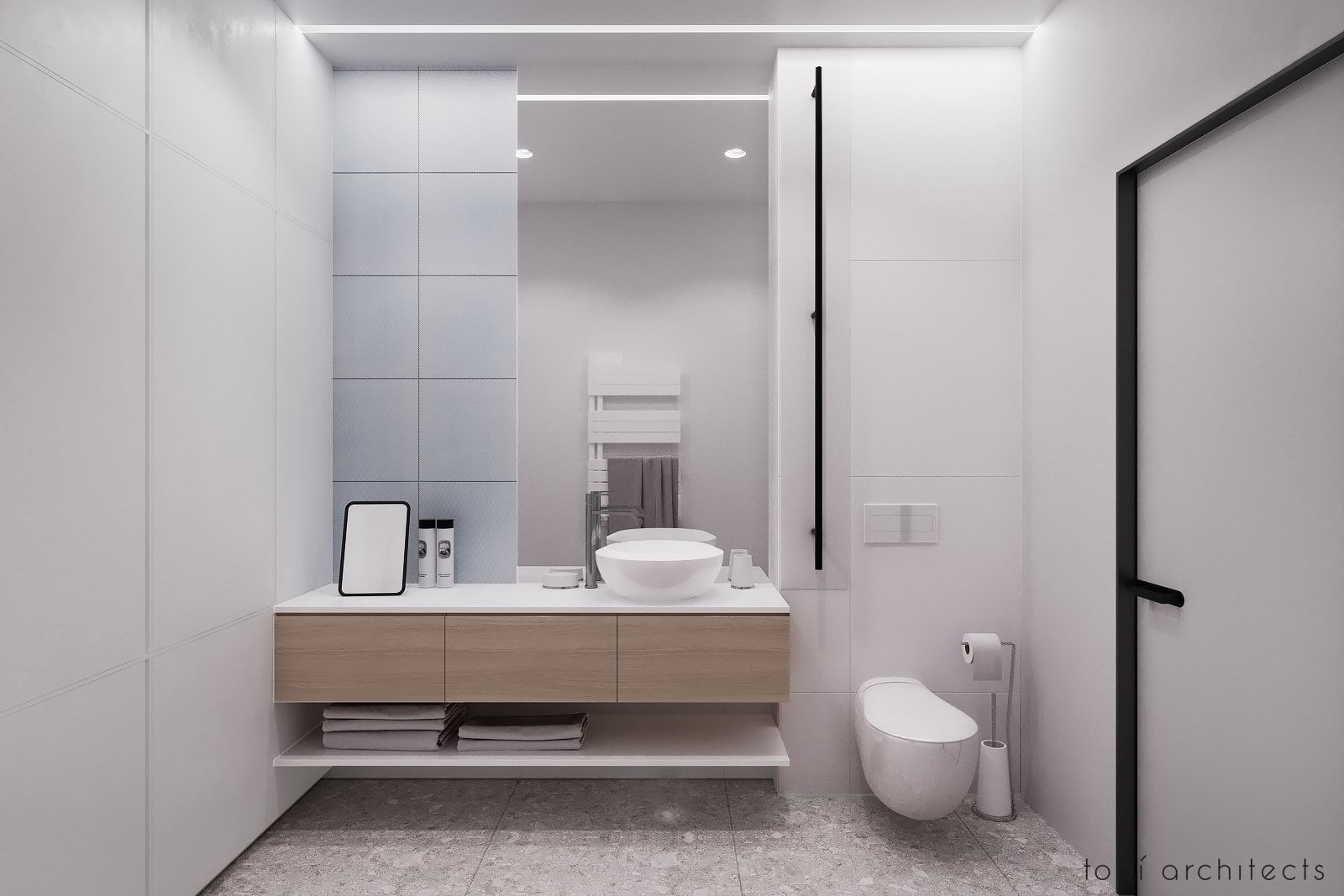 WHITE BREATH Tobi Architects Minimalist style bathroom