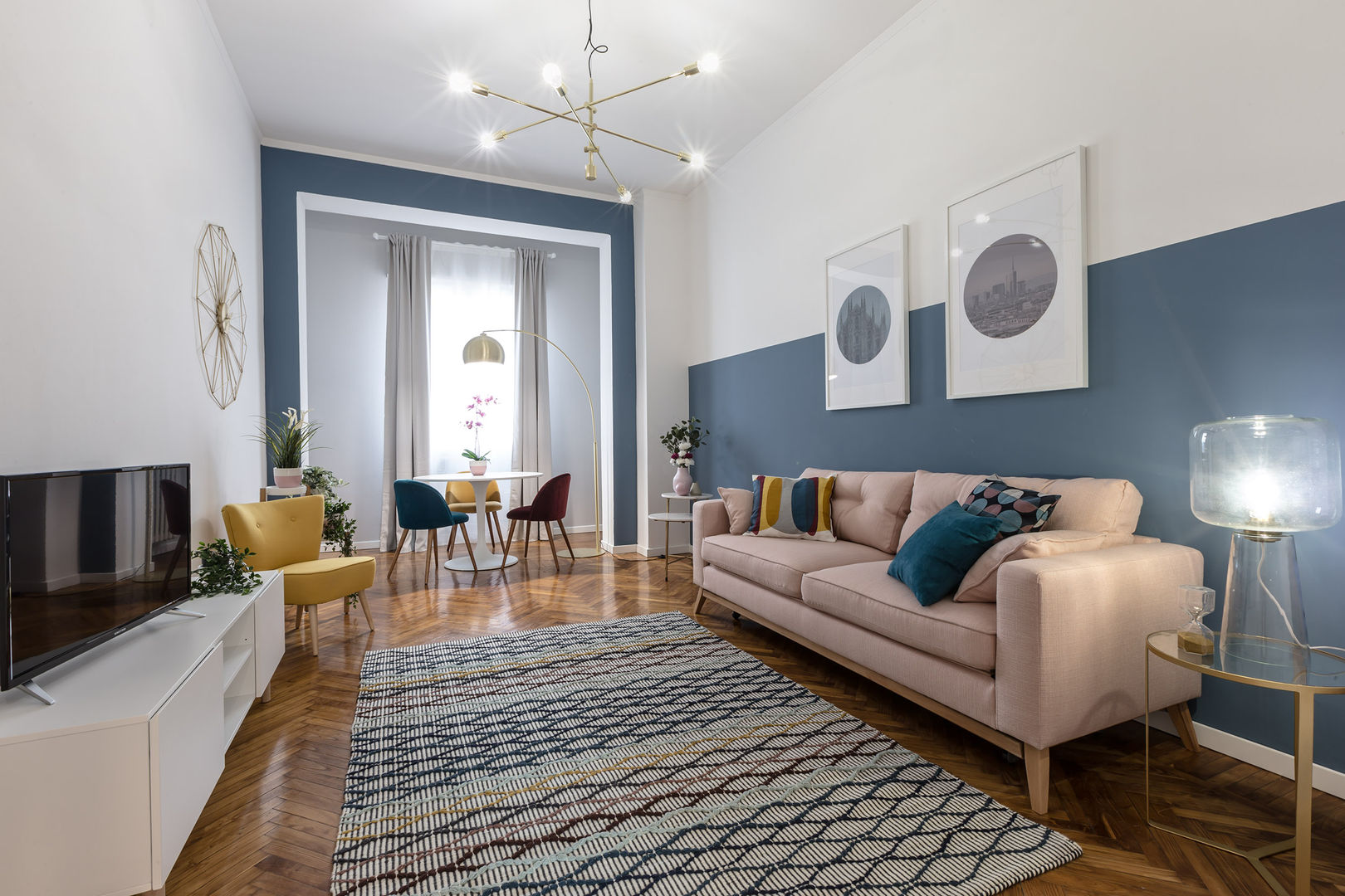Casa MS.2: Intervento di Relooking in un appartamento a Milano, Architrek Architrek Modern living room