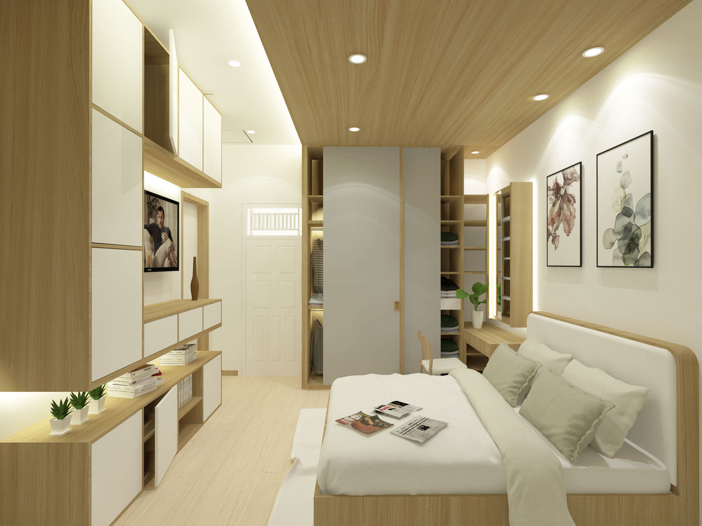 Mr.Adrian's Bedroom Design, SEKALA Studio SEKALA Studio Kamar Tidur Modern interiordesign,desaininterior,arsitektur,sekalastudio,masterbedroom,house,room,wood