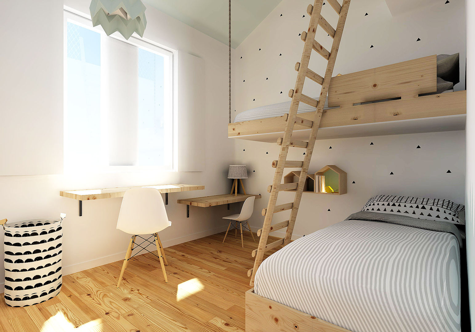 QUARTO DO AFONSO E DO ZÉ, Homestories Homestories Scandinavian style nursery/kids room