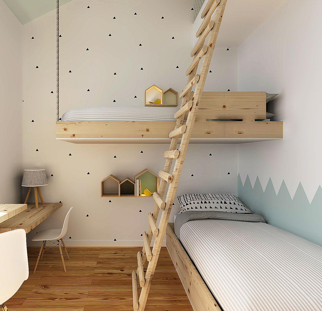 QUARTO DO AFONSO E DO ZÉ, Homestories Homestories Skandinavische Kinderzimmer