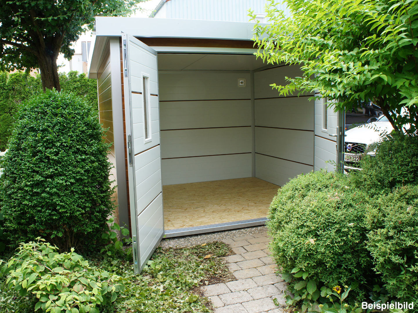 GO-ISO - hochwertiges Gartenhaus isoliert 2,85 x 2,50 m, Trapezblech Gonschior oHG Trapezblech Gonschior oHG Garden Shed Metal