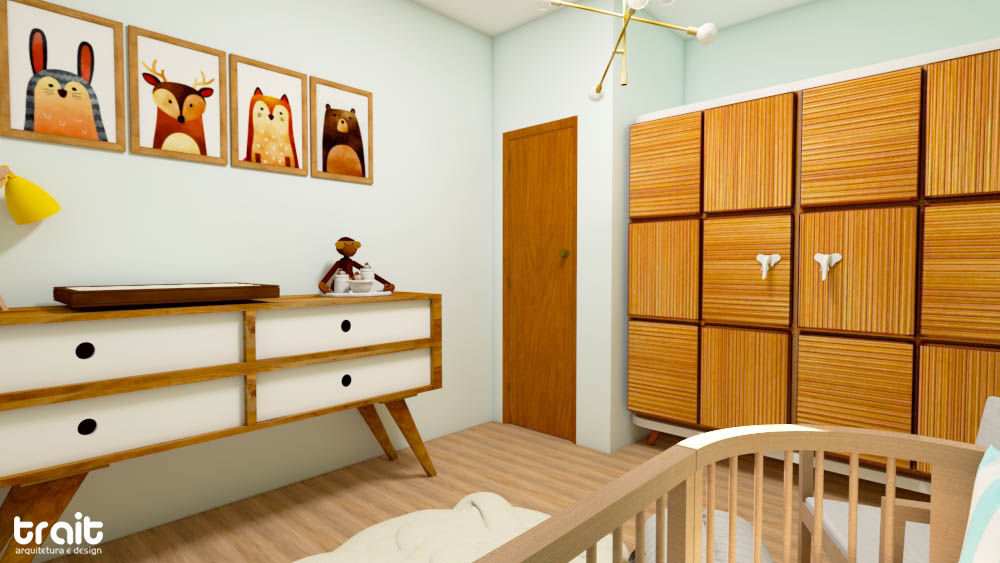 Quarto Infantil Temático, Fark Fark Baby room لکڑی Wood effect