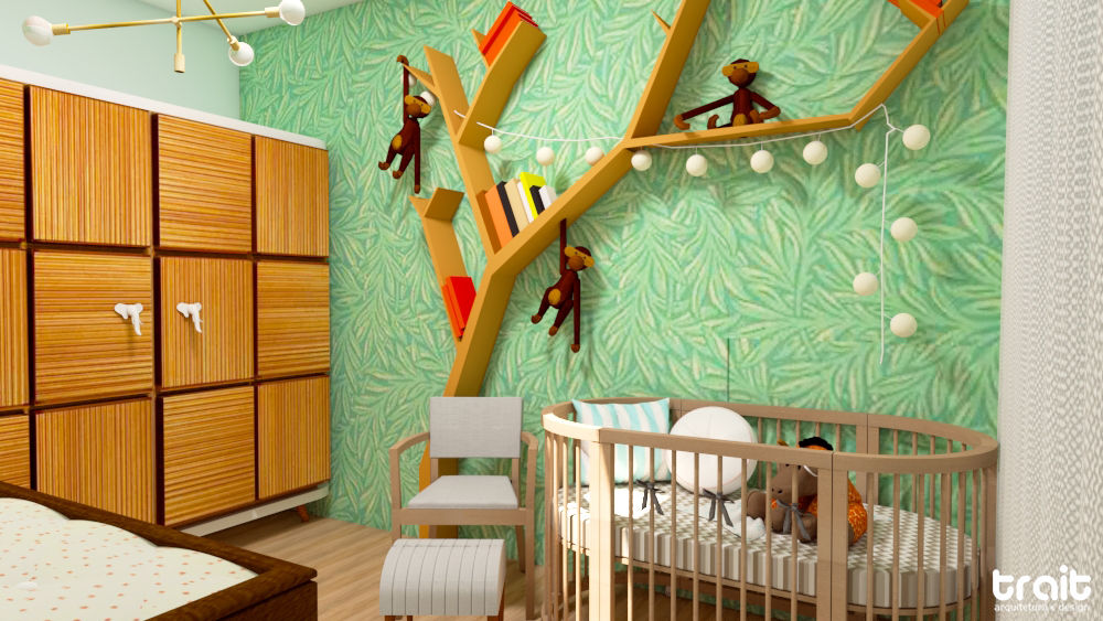 Quarto Infantil Temático, Fark Fark ห้องเด็กอ่อน ไม้ Wood effect