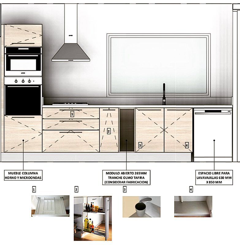 Diseño Arquitectura Cocina Premium Casa Lt37, Territorio Arquitectura y Construccion - La Serena Territorio Arquitectura y Construccion - La Serena Keukenblokken Houtcomposiet