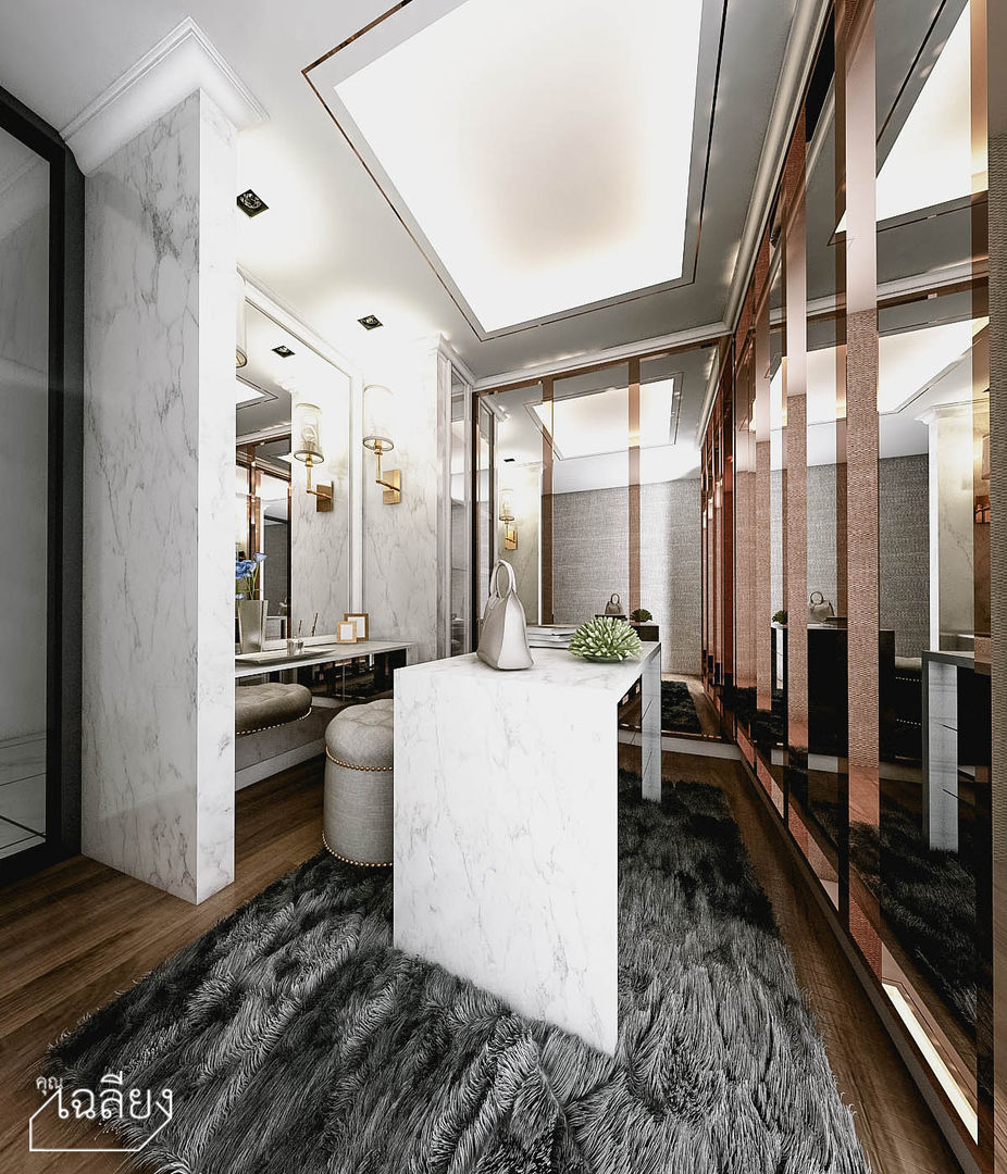 Home Renovate - Baan Klangmuang Pinklao-Charan, คุณเฉลียง - ออกแบบตกแต่งภายใน คุณเฉลียง - ออกแบบตกแต่งภายใน Modern dressing room