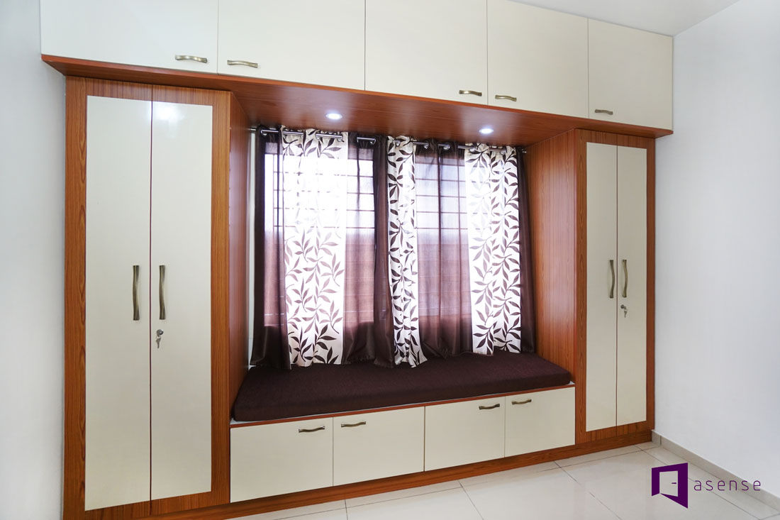 Ajay & Yogita's apartment in Sobha dream Acres,Varthur,Bangalore, Asense Asense Minimalistische Schlafzimmer