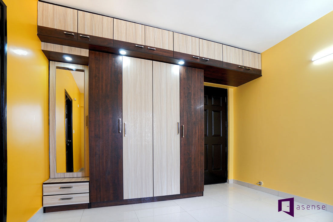 Parul & Gourav's apartment in Sumadhura Shikharam,Whitefield,Bangalore, Asense Asense Modern style bedroom