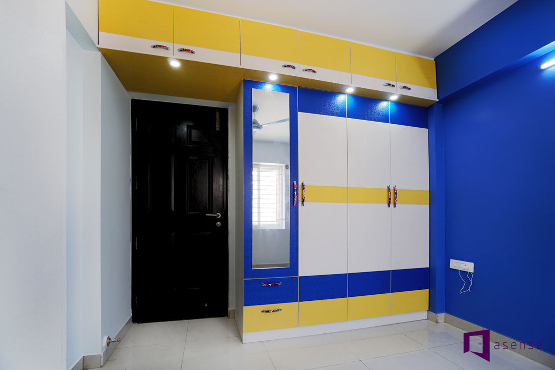 Parul & Gourav's apartment in Sumadhura Shikharam,Whitefield,Bangalore, Asense Asense غرفة نوم