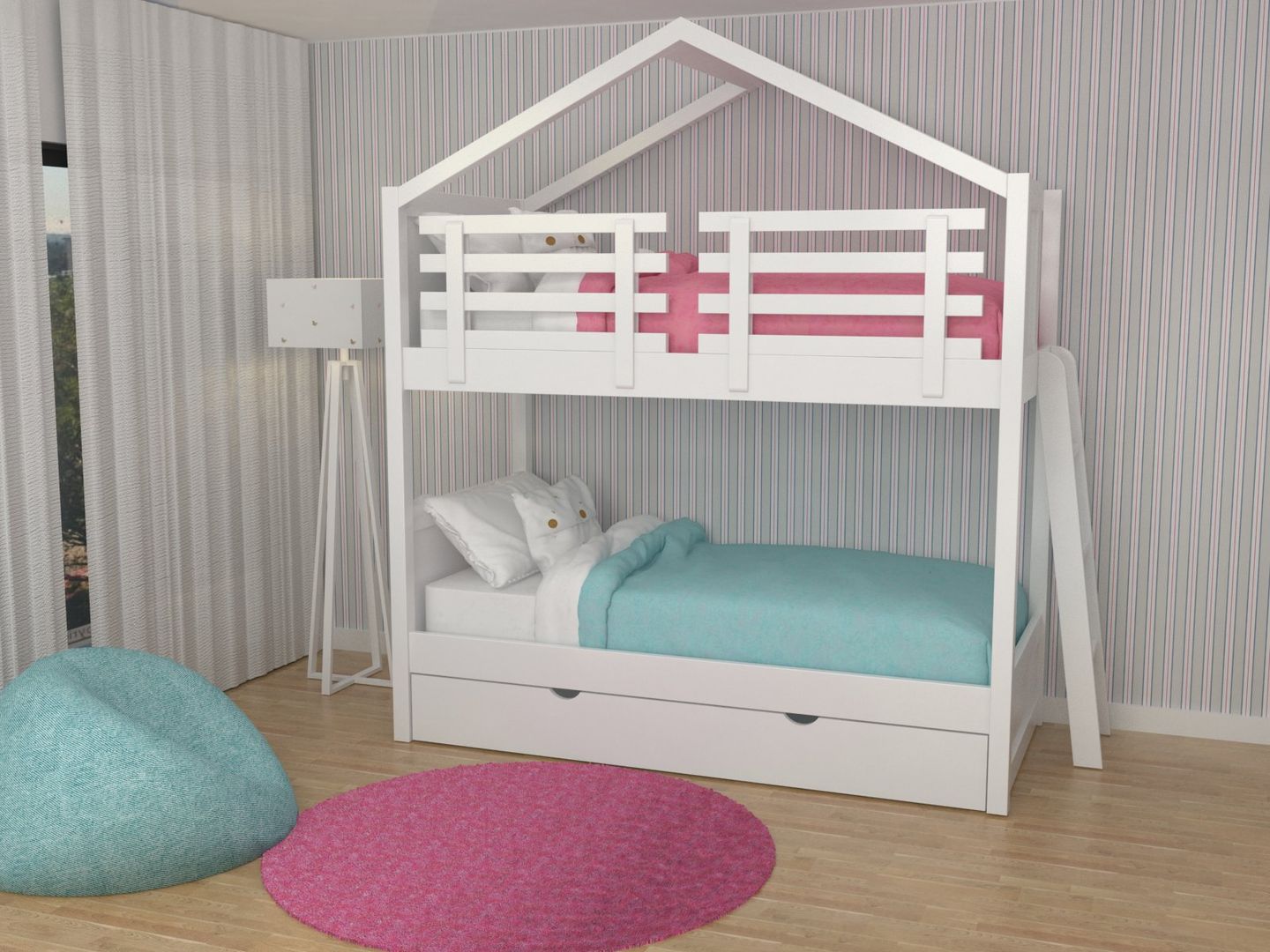 homify Moderne Kinderzimmer Holz Holznachbildung Betten und Krippen