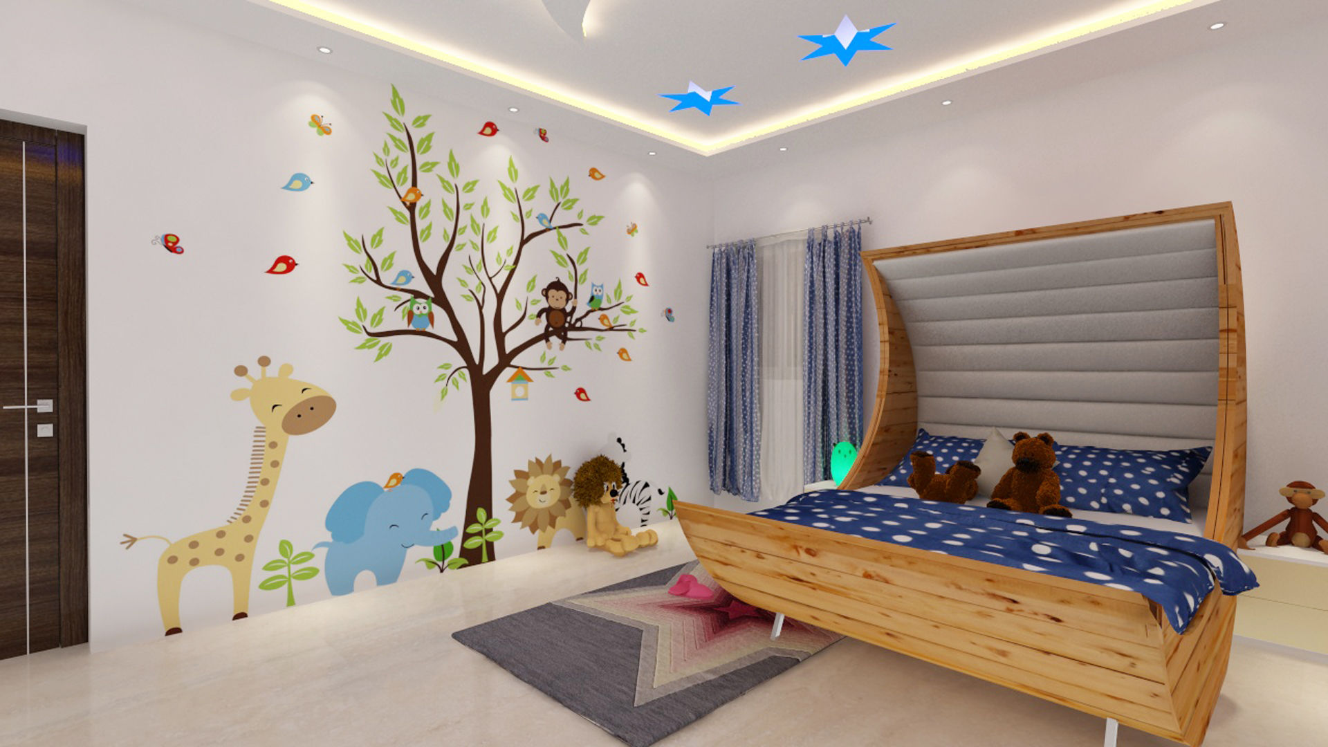 kids bedroom themed bedroom Rhythm And Emphasis Design Studio 嬰兒房/兒童房