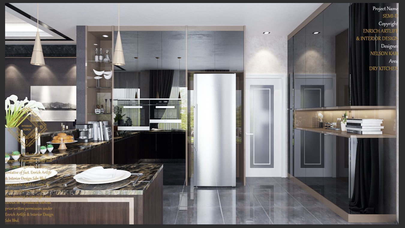 Dry Kitchen Enrich Artlife & Interior Design Sdn Bhd Modern kitchen