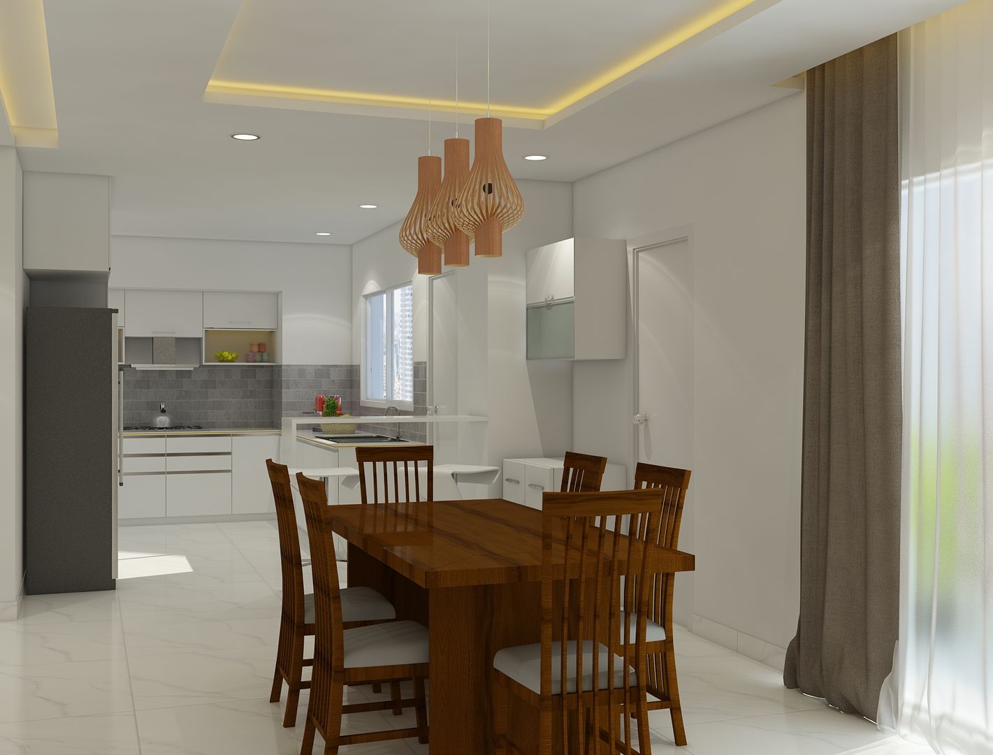 Minimalistic interiors for residence, Rhythm And Emphasis Design Studio Rhythm And Emphasis Design Studio Ruang Makan Modern