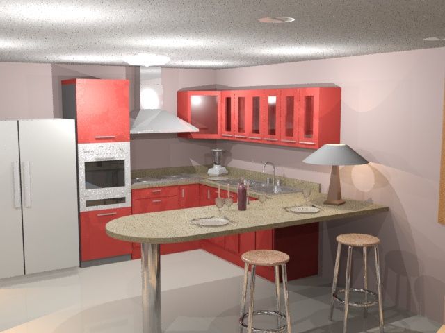 Diseños 3D , Cosmoservicios SAS Cosmoservicios SAS Built-in kitchens Chipboard