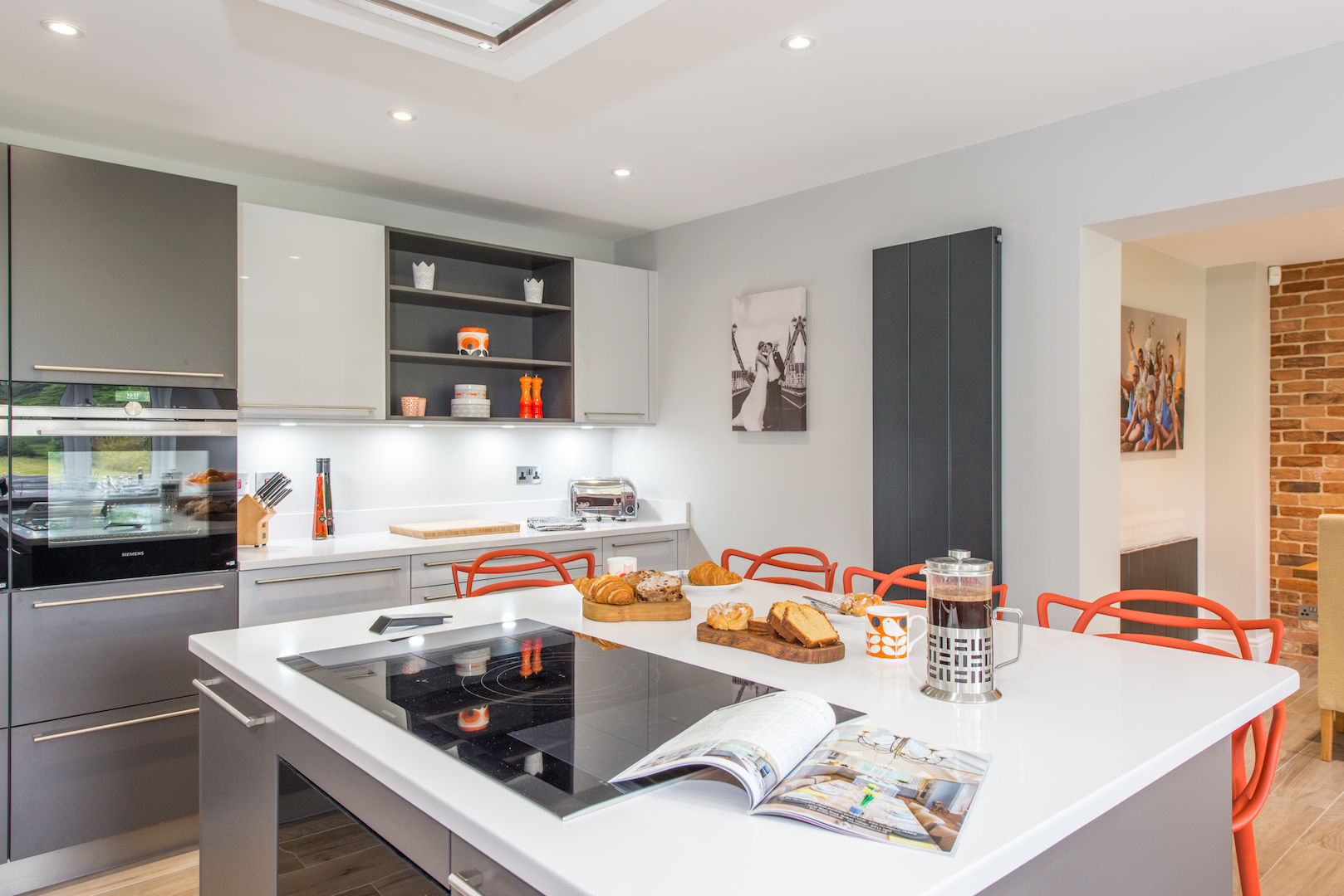 Mr & Mrs A-C, Ottershaw Raycross Interiors Built-in kitchens kitchens,kitchens surrey,kitchen showroom,kitchen design,kitchen installation,quooker hot tap,silestone,german kitchen,vida grey gloss,mia matt anthracite,siemens appliances,franke sink