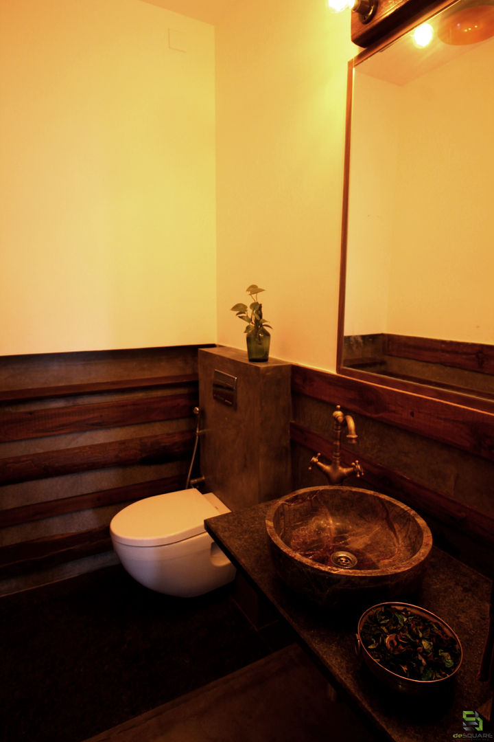 POWDER ROOM 2 de square Rustic style bathroom