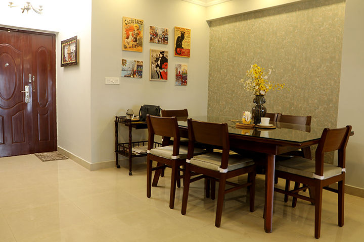 Modern Indian Apartment Renovation, Cee Bee Design Studio Cee Bee Design Studio Sala da pranzo in stile classico