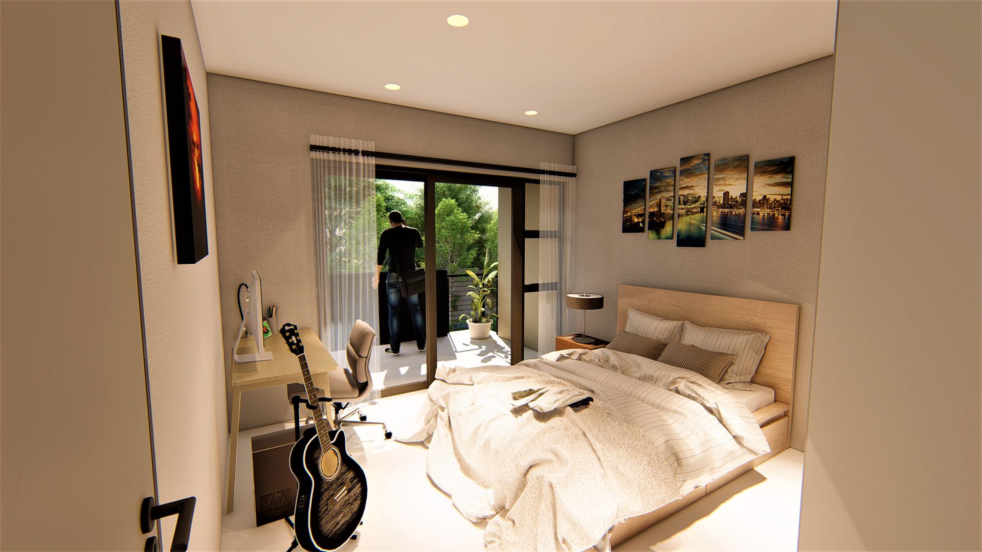 modern by homify, Modern bedroom