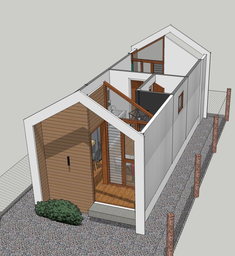 Studio Type Bungalow Residential Unit, ezpaze design+build ezpaze design+build バンガロー