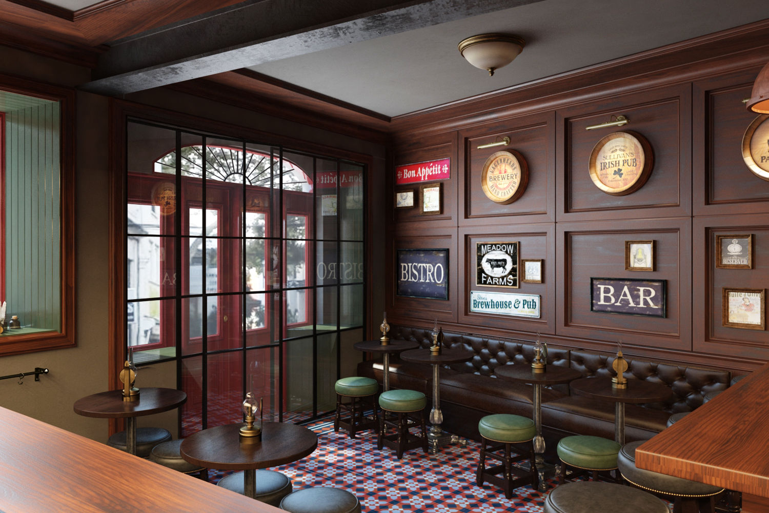 O'Neills Irish Pub - Cascais, DZINE & CO, Arquitectura e Design de Interiores DZINE & CO, Arquitectura e Design de Interiores Powierzchnie handlowe Bary i kluby