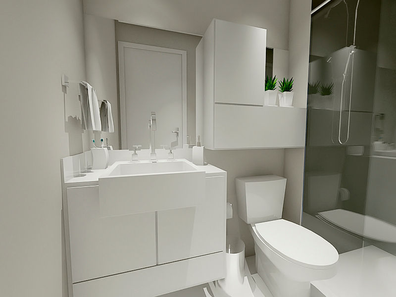 Apartamento Aclimação, QViveAlli QViveAlli Salle de bain moderne