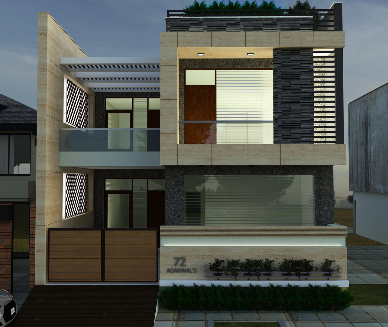 Residential Projects, S A Designs S A Designs منازل حجر