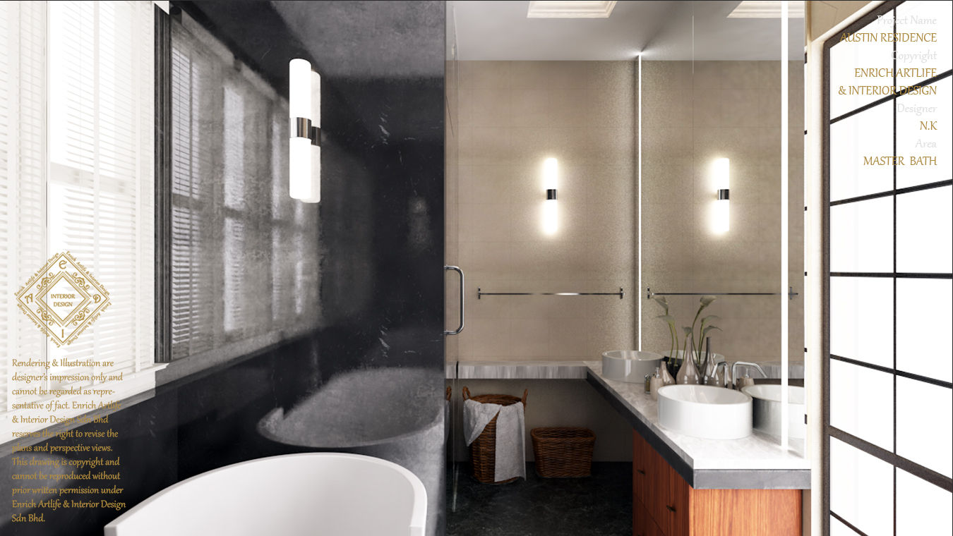 MASTER BATHROOM Enrich Artlife & Interior Design Sdn Bhd Modern style bathrooms