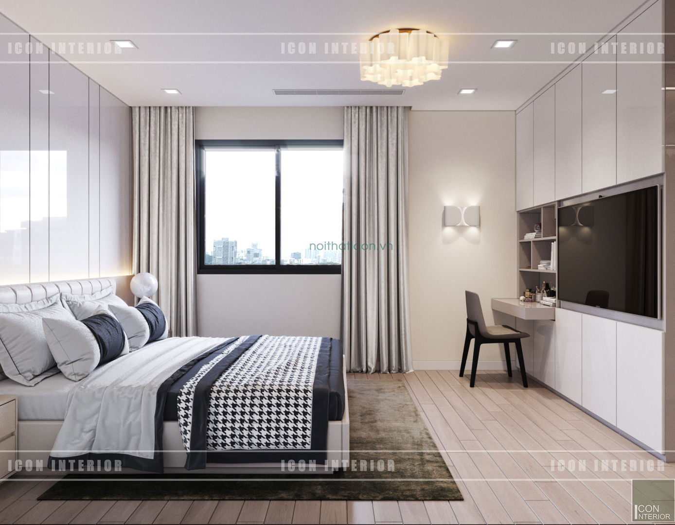 Thiết kế nội thất biệt thự Nine South - Tinh tế đến từng chi tiết nhỏ!, ICON INTERIOR ICON INTERIOR غرفة نوم