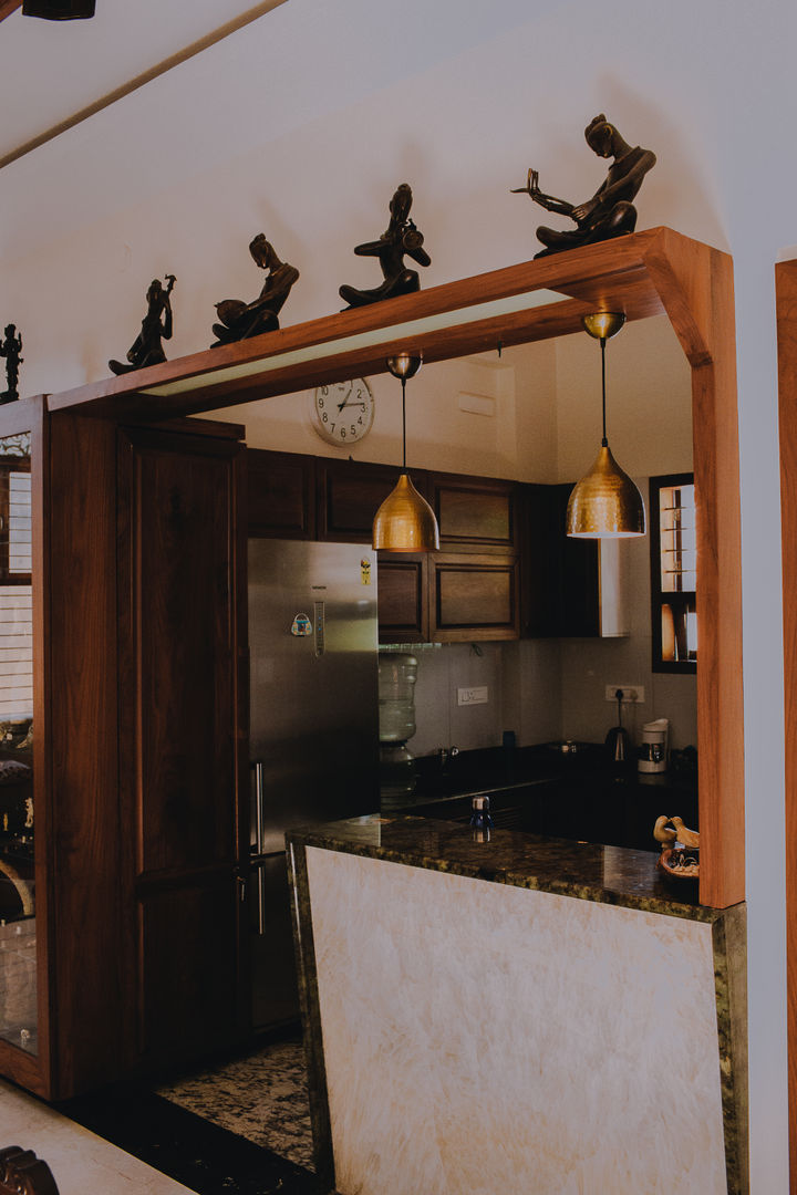 Kitchen Breakfast counter homify Modern kitchen