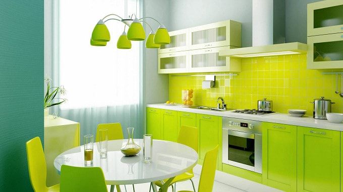 Mới lạ với mẫu nhà bếp màu xanh từ nội thất đến không gian, Thương hiệu Nội Thất Hoàn Mỹ Thương hiệu Nội Thất Hoàn Mỹ Кухня