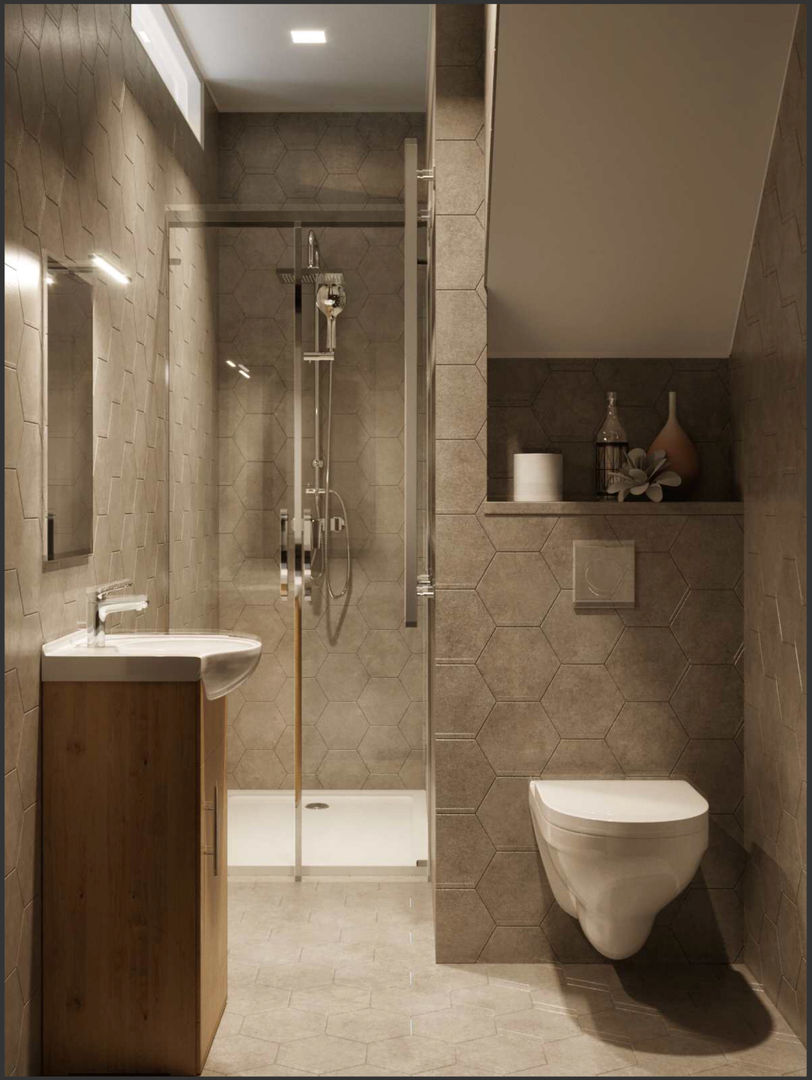 One Bedroom Appartement in Paris, Isabel Gomez Interiors Isabel Gomez Interiors 現代浴室設計點子、靈感&圖片
