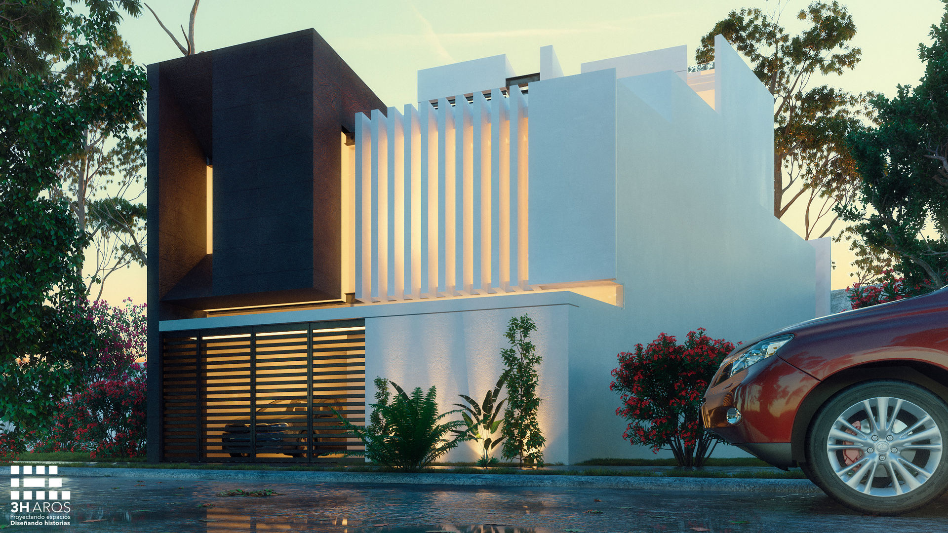 RESIDENCIA " LOMAS DEL VALLE", 3h arquitectos 3h arquitectos บ้านและที่อยู่อาศัย