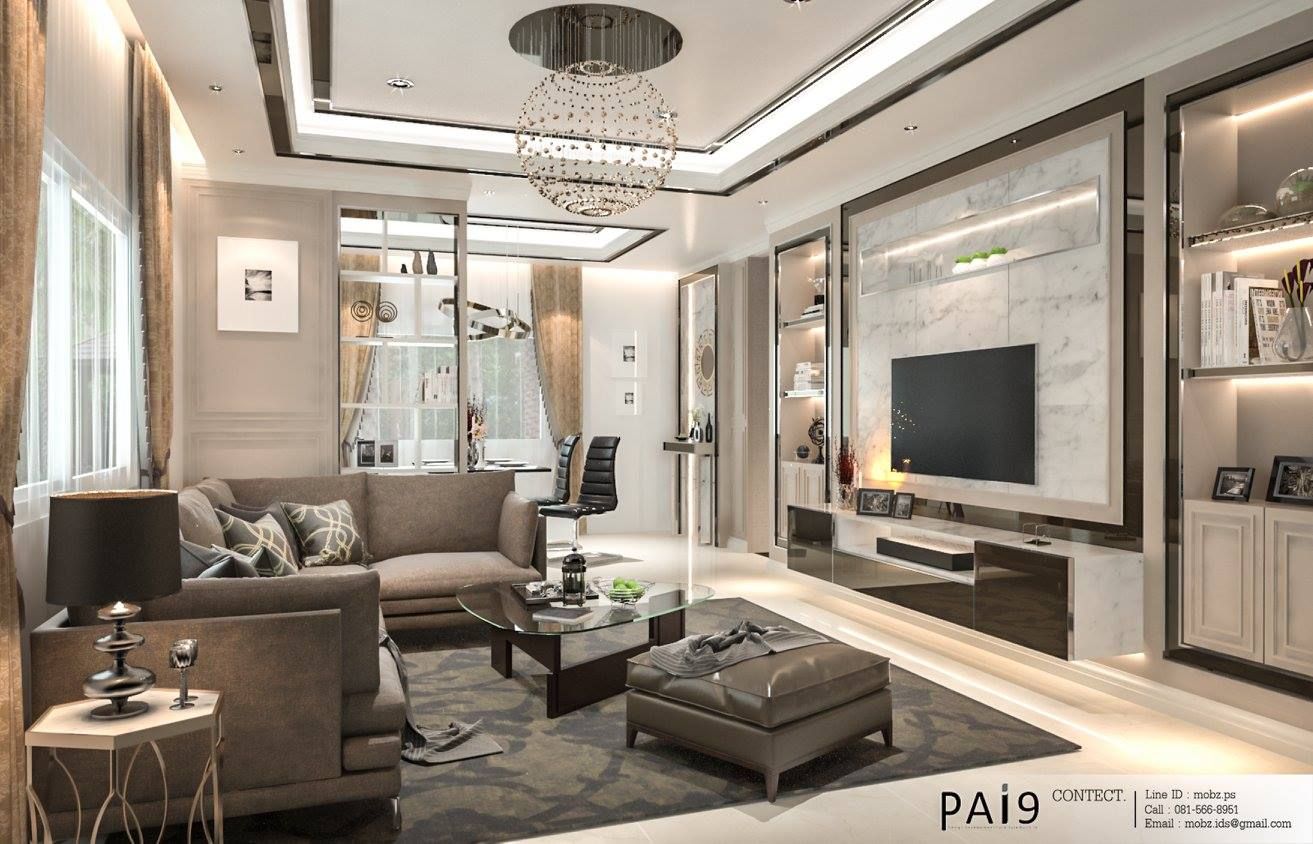 Project : Perfect Park - Ratchapruek, PAI9 Interior Design Studio PAI9 Interior Design Studio Ruang Keluarga Modern