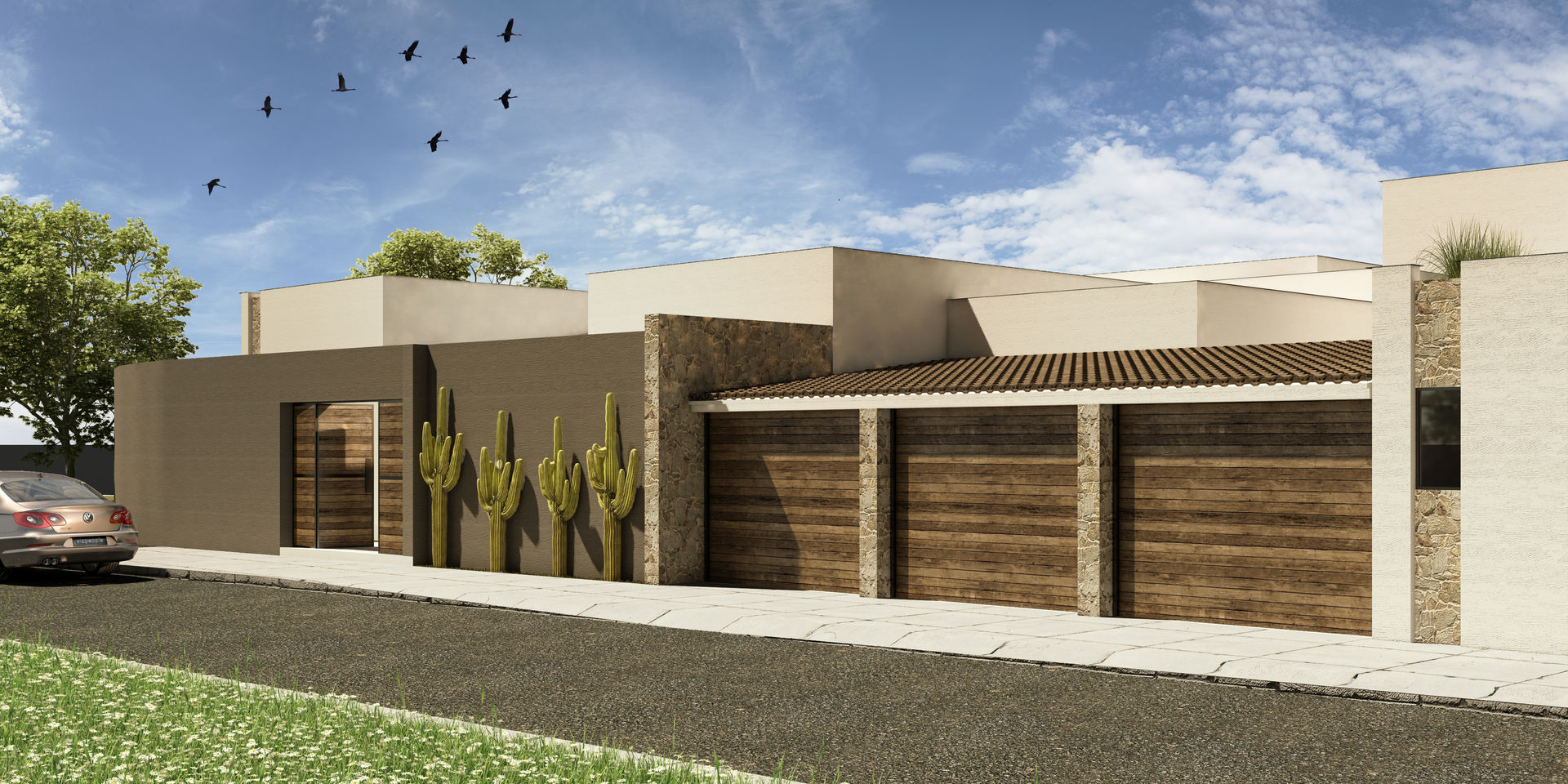 Fachada Norte homify Casas unifamiliares