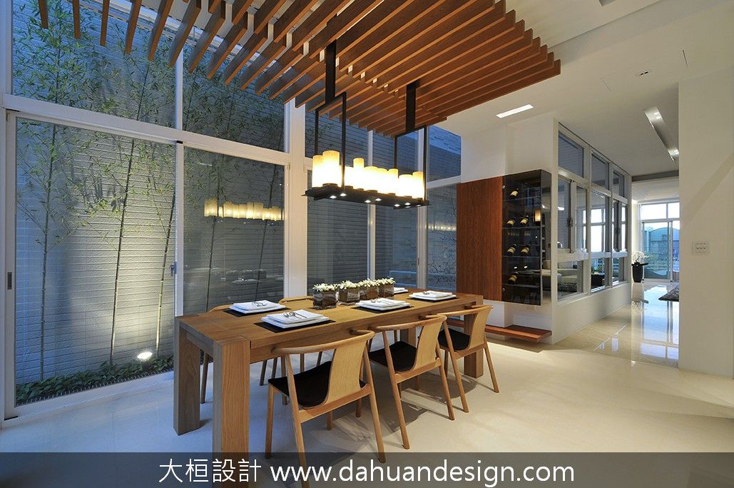 大桓設計-室內設計-極上之墅 大桓設計顧問有限公司 Modern dining room Solid Wood Multicolored